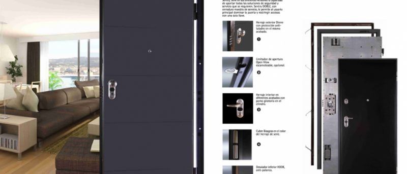 Puertas Acorazadas Dierre Sentry Doble cerradura de servicio.